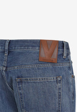 Logo Patch Straight-Leg Jeans