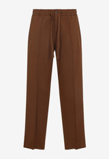 Wool Pants with Elastic-Waist