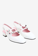 Peche 35 Patent Leather Slingback Pumps