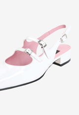 Peche 35 Patent Leather Slingback Pumps