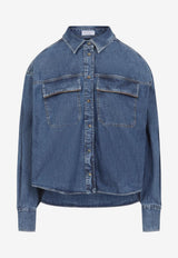 Denim Long-Sleeved Shirt
