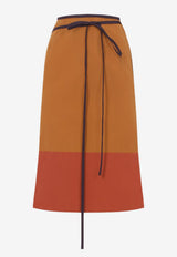 Two-Tone Midi Skirt
