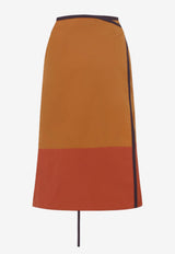 Two-Tone Midi Skirt