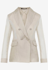 Slogan Double-Breasted Blazer