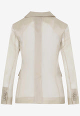 Slogan Double-Breasted Blazer