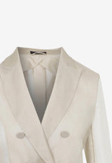 Slogan Double-Breasted Blazer