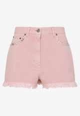 Mini Frayed Denim Shorts
