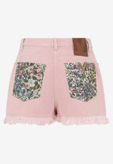 Mini Frayed Denim Shorts