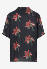 Flower Print Short-Sleeved Shirt
