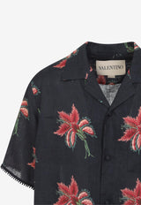 Flower Print Short-Sleeved Shirt