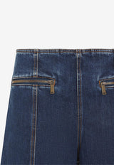Pegaso-Embroidered Straight-Leg Jeans