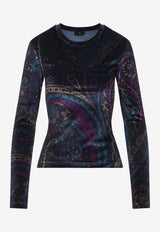 Paisley Velour Top