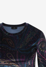 Paisley Velour Top