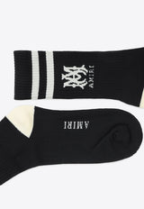 MA Stripe Ribbed Socks