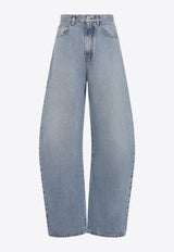 Round Straight-Leg Jeans