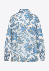 Floral Print Silk-Blend Shirt