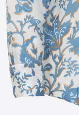 Floral Print Silk-Blend Shirt