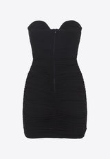 Strapless Draped Mini Dress