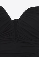 Strapless Draped Mini Dress