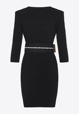 Knitted Belted Mini Dress