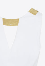 Mini Dress with Metallic-Collar