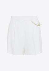 Tailored Shorts with Metallic-Chain