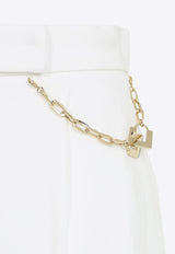 Tailored Shorts with Metallic-Chain