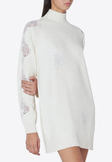Giuseppe di Morabito High-Neck Wool and Cashmere Mini Dress White 05FWKND364YC05359/R_MORAB-02