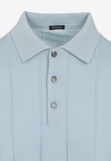 Striped Knit Polo T-shirt