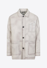 Button-Up Leather Jacket