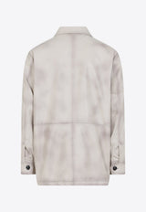 Button-Up Leather Jacket