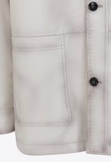 Button-Up Leather Jacket