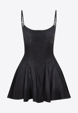 De-Spoky Flared Denim Mini Dress