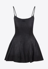 De-Spoky Flared Denim Mini Dress
