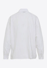 قميص مُقلم طويل الأكمام