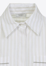 قميص مُقلم طويل الأكمام