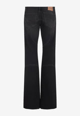 Logo Patch Flared Jeans