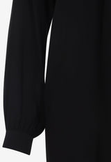 Asymmetric Silk Scarf Blouse