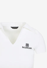 BB Logo V-neck Polo T-shirt