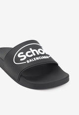 X Scholl Logo Pool Slides