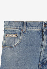 Straight-Leg Washed Jeans