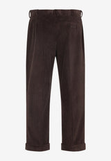Corduroy Straight-Leg Pants