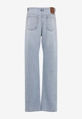 Washed-Out Straight-Leg Jeans