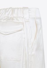 Liquid Cargo Pants in Silk Blend