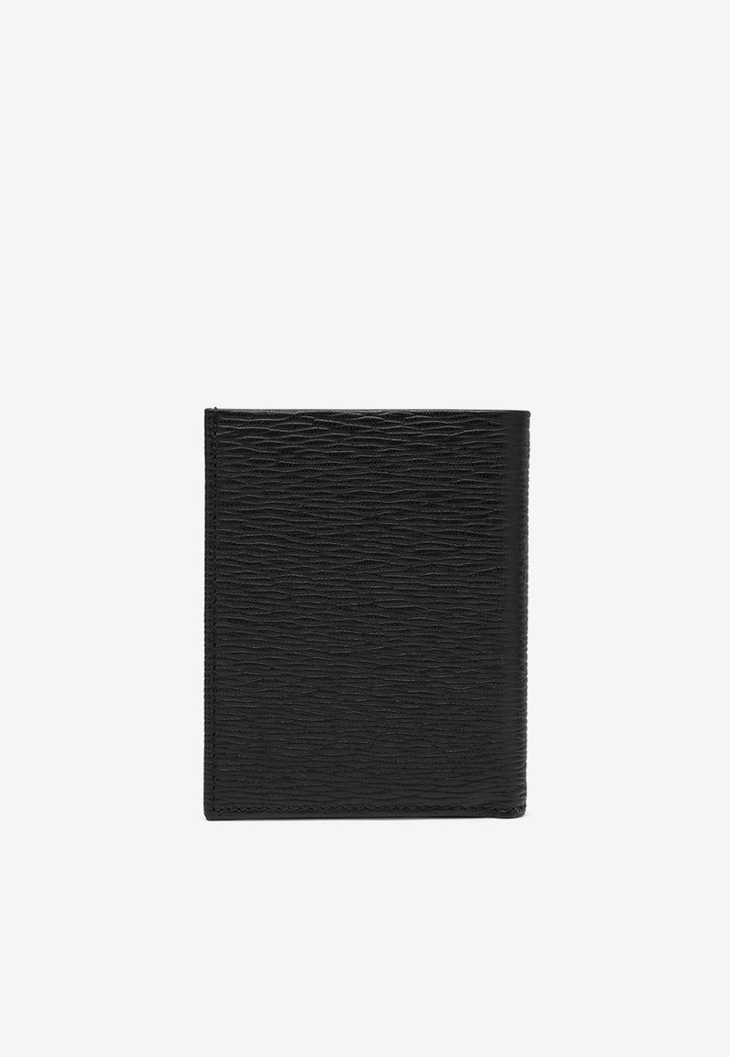 Salvatore Ferragamo Gancini Bi-Fold Leather Wallet 0685996LE/O_FERRA-NR
