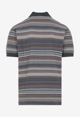 Textured Stripe Polo T-shirt