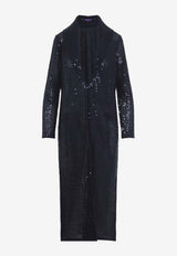 Long Cardigan with Sequin-Embellishment
