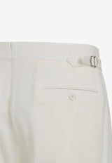 Wool Pleated Tailored Pants