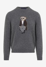 Signature-Bear Wool Crewneck Sweater