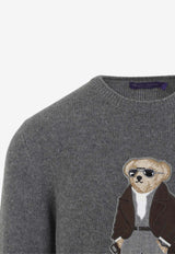 Signature-Bear Wool Crewneck Sweater